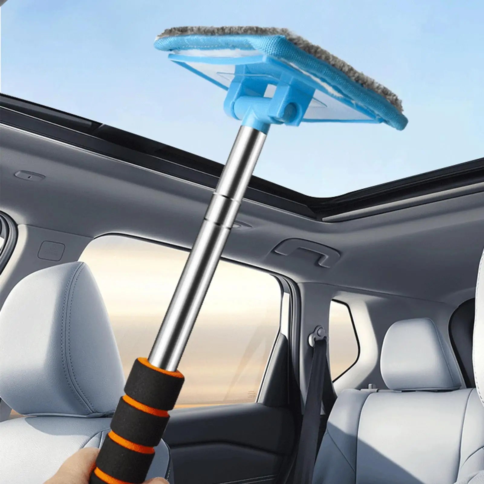 Car Cleaning Window Tool Car Window Cleaner Tool Auto Glass Cleaner Brush Microfiber Window Defogging Cleaning Tool With