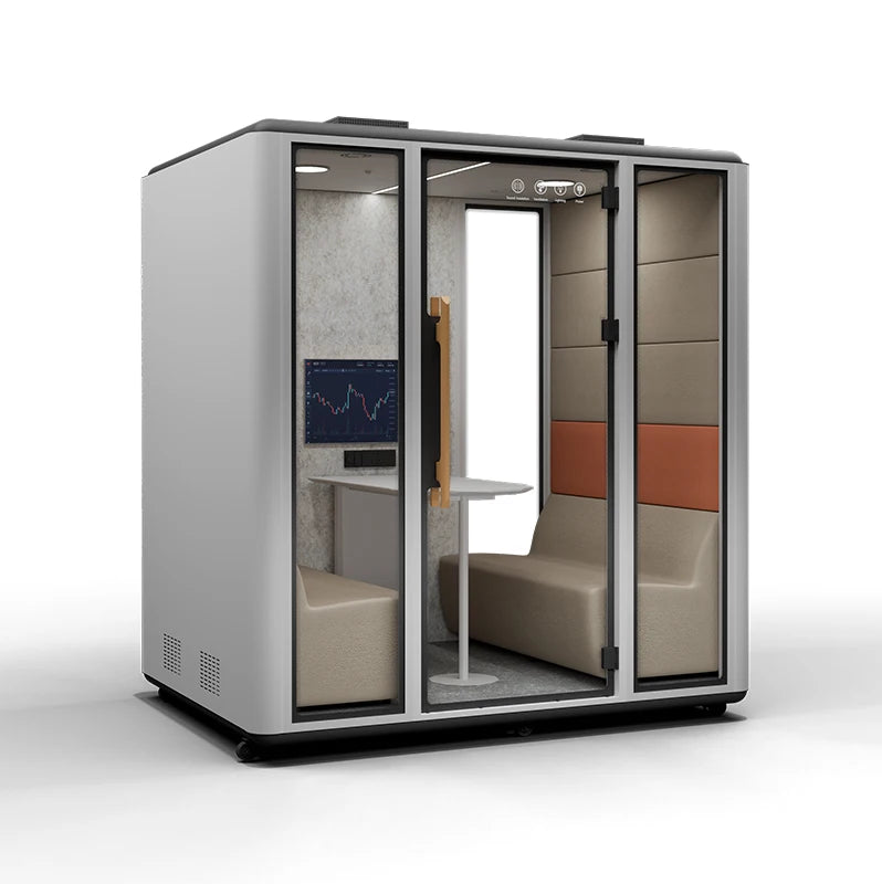 Modular Soundproof Pod Modern Office Home Movable Versatile Open Office Private Conference Calls Office Building Hospital