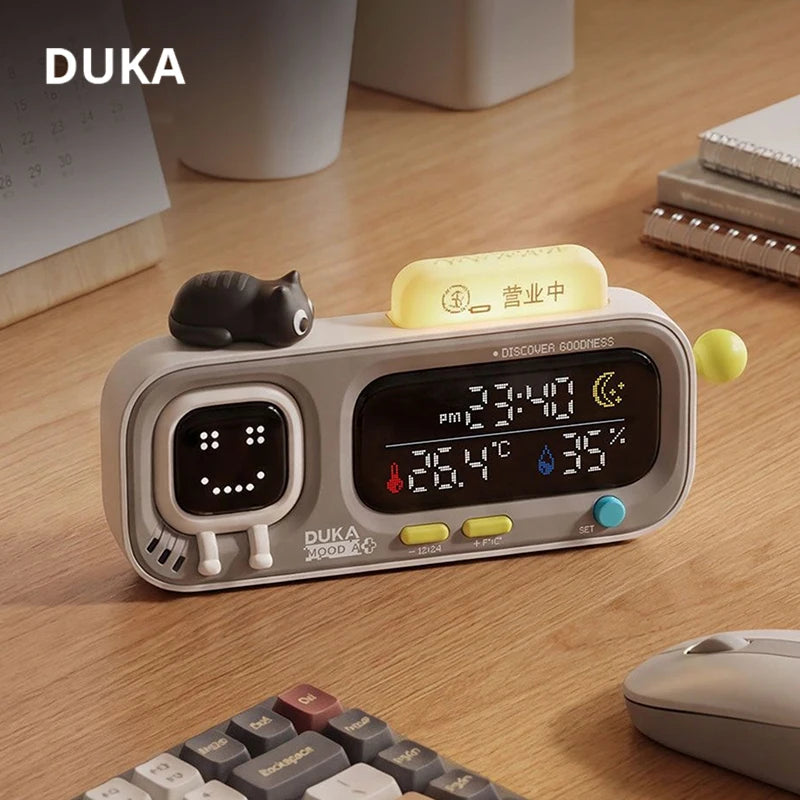 DUKA MOODA Smart Temperature and Humidity Clock TH3 Sensor Electric Digital Hygrometer Home Weather Station Smart Thermometer