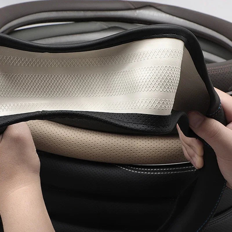 High Leather Braid on Car Steering Wheel Cover Wrap for Haval H9 2015 2016 2017 2018 2019 2020 2021 2022 2023 2024 2025 Stylling
