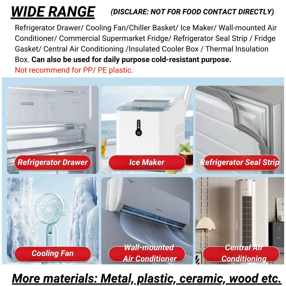 Refrigerator Drawer Repair Glue, -60℃ Low Temperature Resistant Super Glue, Instant Adhesive For PVC ABS Plastic Freezer Drawer