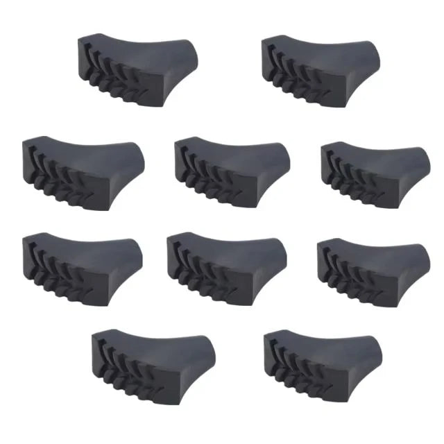 10 pieces Nordic Walking Pole Trekking Pole Tip Protectors Rubber Pads Buffer Replacement Tips End for Hiking Stick