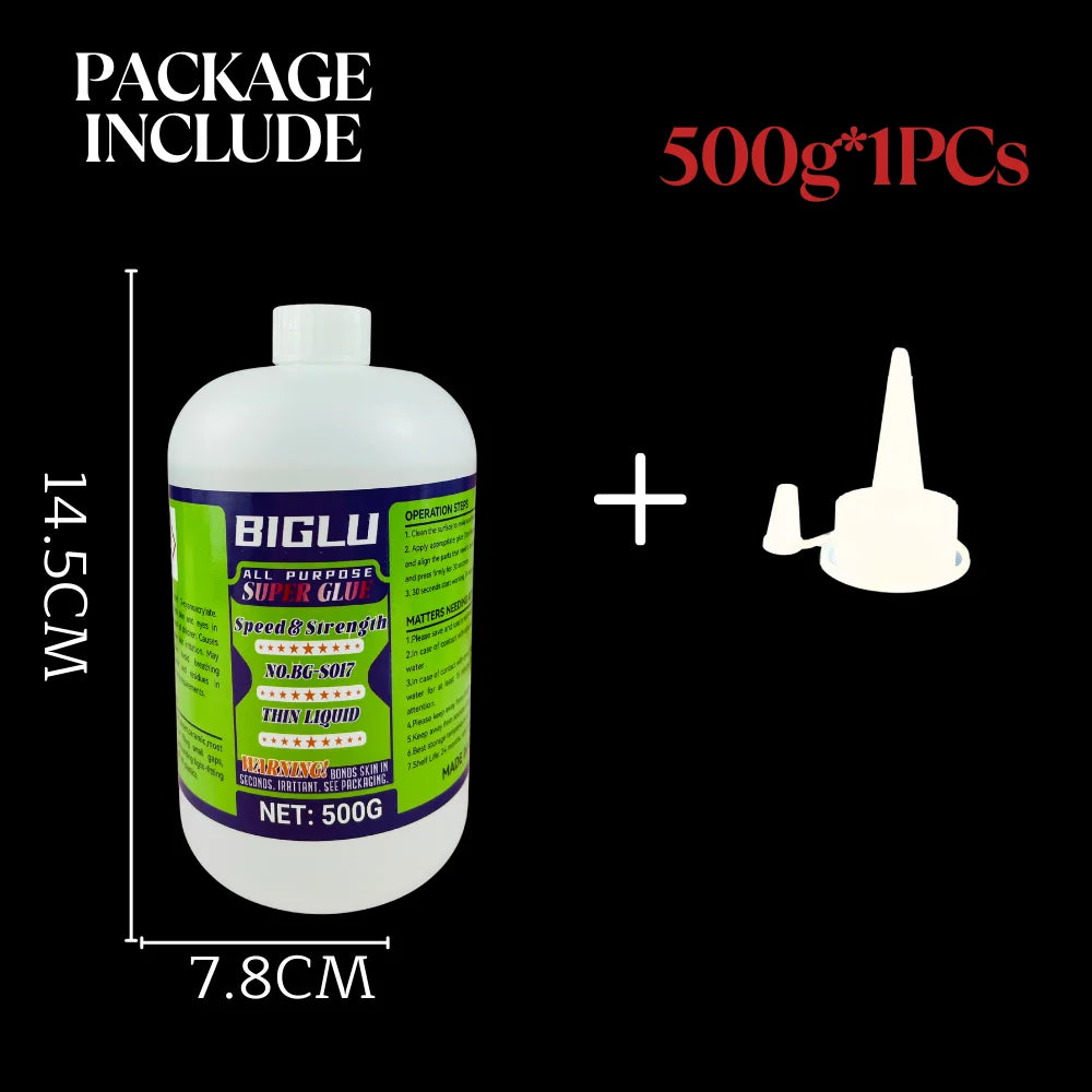 Premium Cyanoacrylate Super Glue Thin Liquid Adhesive for Stone CA Finish Woodworking Projects Hobby Models Inlay Work