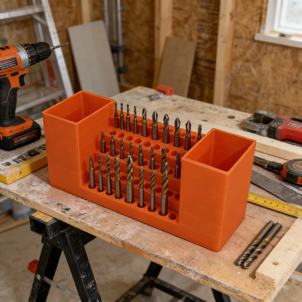 Drill Bit Storage Box Hex Bit Storage Container 50-hole Drill Bit Organizer Case Hex Screwdriver Storage Box Impact for Workshop