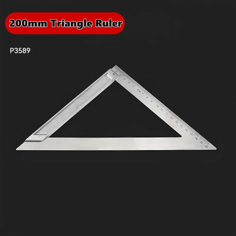 300/500mm Aluminum Alloy Square Ruler Right Angle 90° Turning Ruler Woodworking Ruler Steel Turning Ruler Measuring Tools Gauge