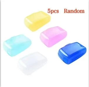 5PCS Color Random Portable Toothbrush Case Travel Portable Toiletry Toothbrush Case Protective Case