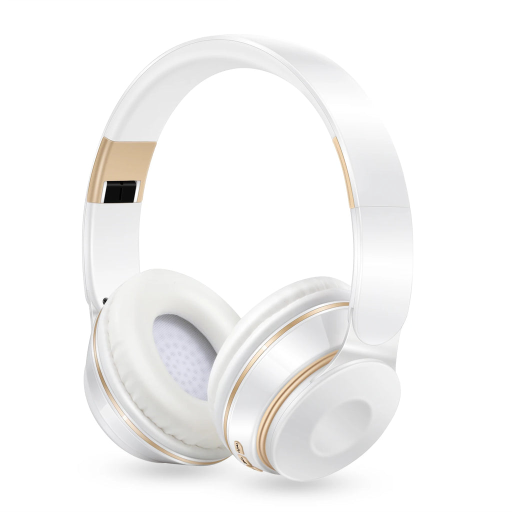 Earphones Wireless Bluetooth Headphones Stereo Headband with SD Card Slot And Mic for Android IOS Tablet - Student Gift