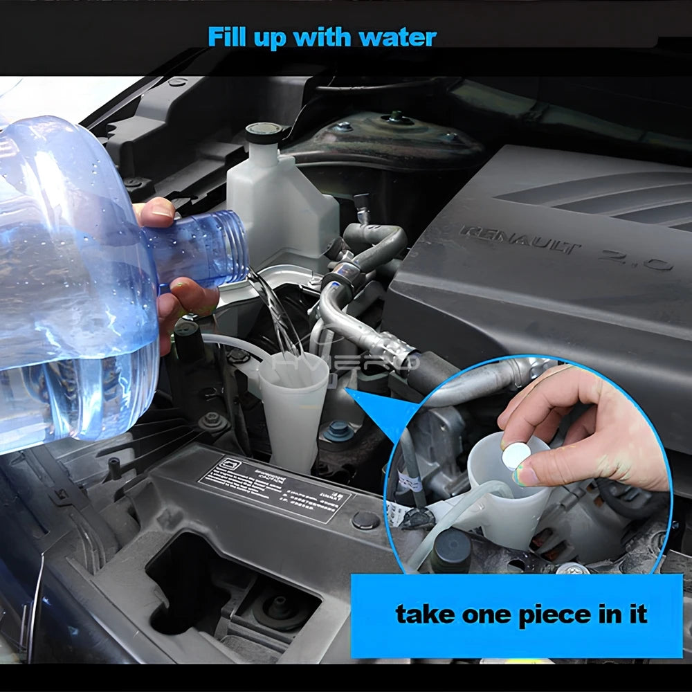 20/40/60Pcs Solid Cleaner Car Windshield Wiper Effervescent Tablet Strong Decontamination Auto Glass Toilet Cleaning Accessories