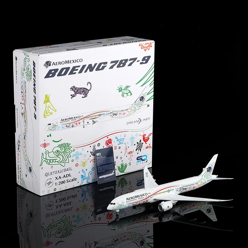 L2273 Alloy Collectible Plane Gift SQ Wings 1:200 Aeroméxico Boeing B787-9 "Dreamliner" Diecast Aircraft Jet Model XA-ADL