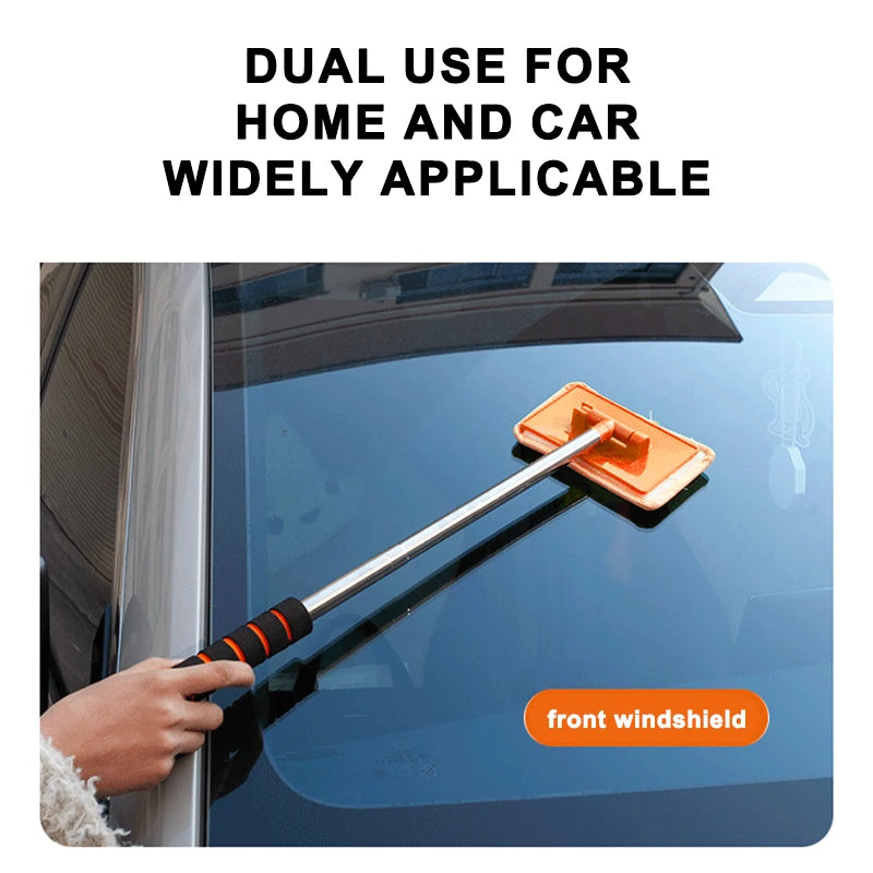 SEAMETAL Car Front Windshield Defogging Brush Telescopic Long Pole Non-Slip Car Household Glass Clean Brushes Dust Remover Tool