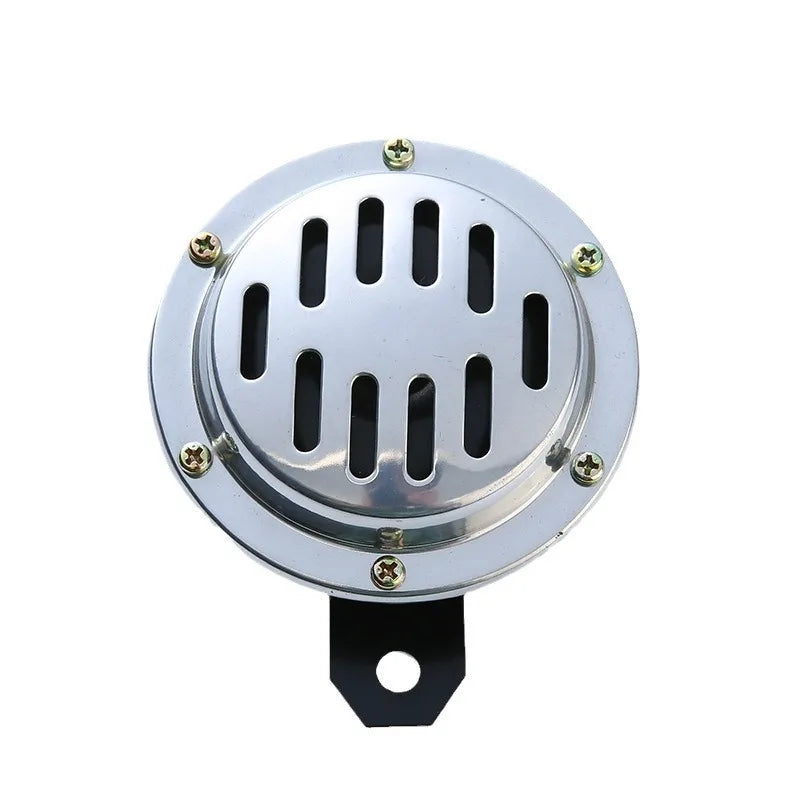 1PC Universal Classic 12v Motorcycle Horn Chrome Slit Durable Motorbike Horn 110db 100mm Chrome Plating Loud Motorcycle Horn