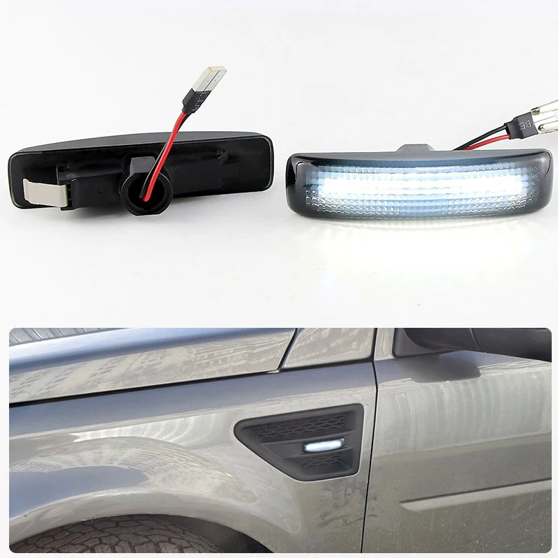 2PCS Canbus For Land Rover Discovery 4 2010-2015 Freelander 08-09 Range Rover Sport 2006-2013 LED Side Marker Turn Signal Lights