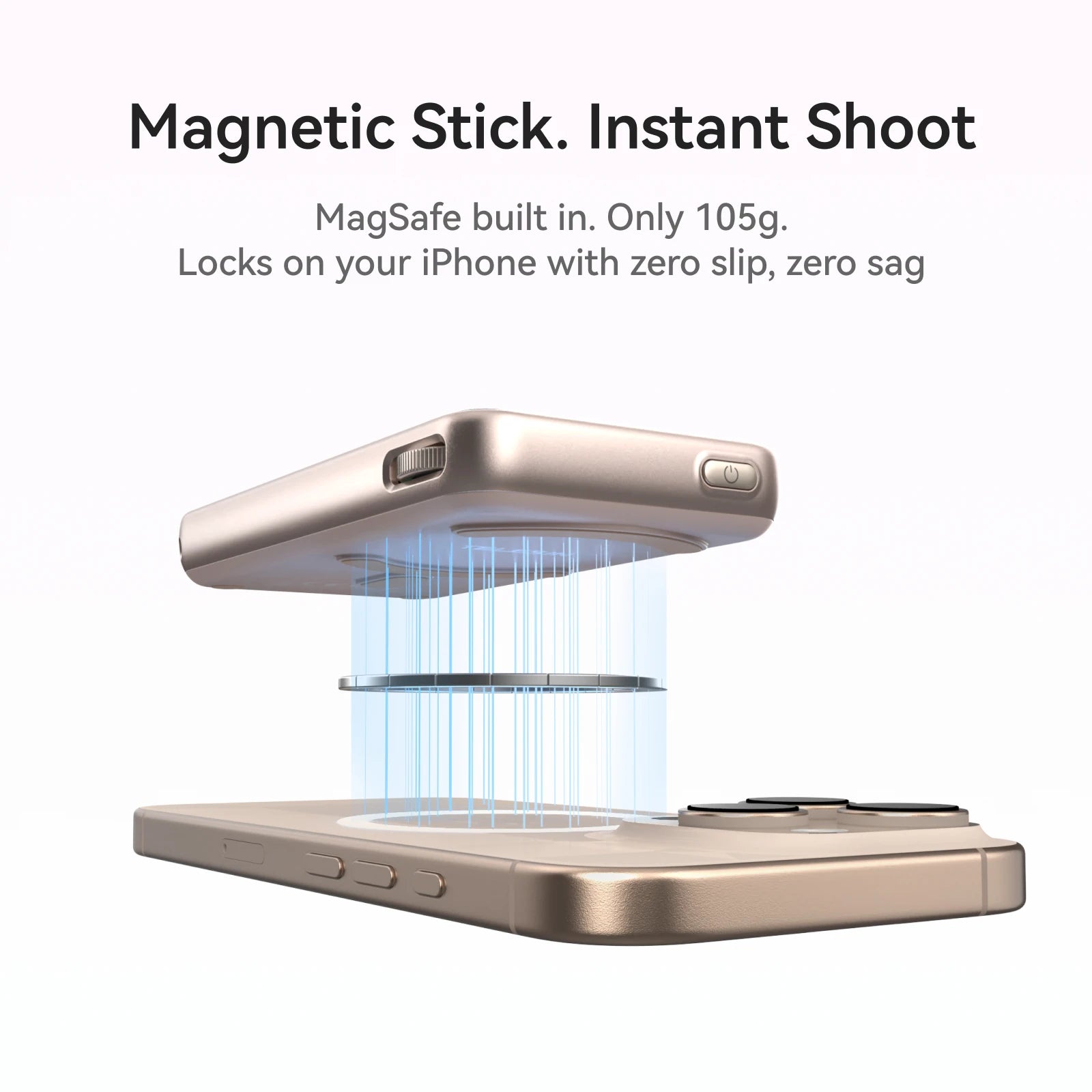 TELESIN Magnetic Phone Selfie Monitor Screen Vlog Selfie For iPhone Android Iphone Wireless Remote for MagSafe ZOOM Control