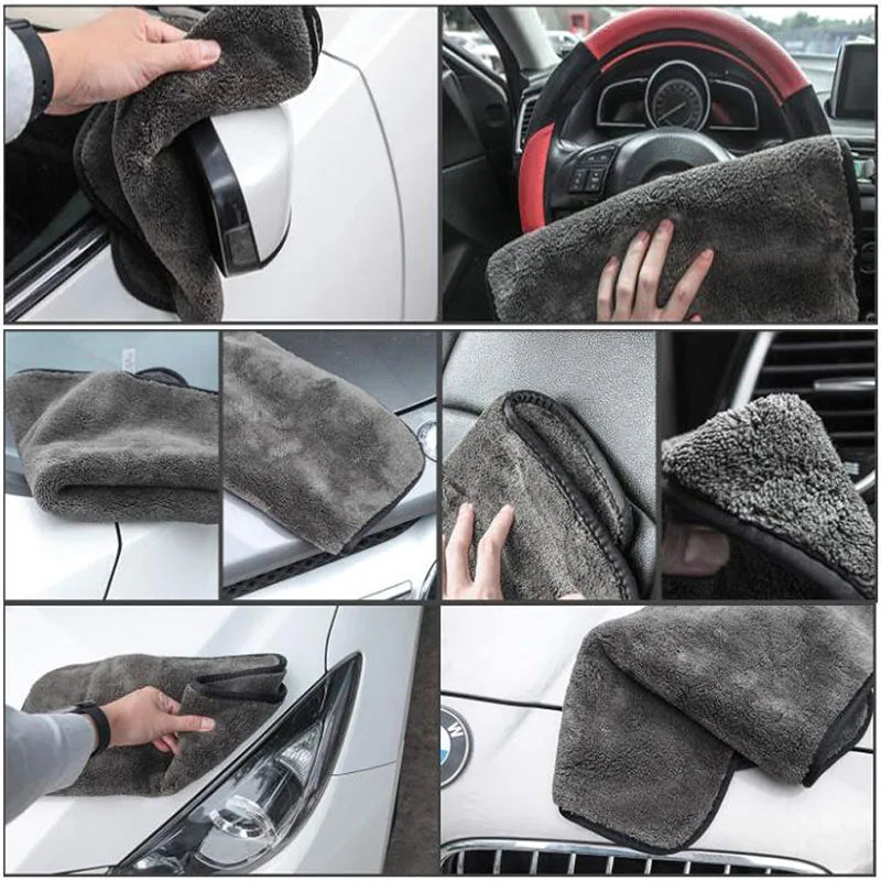 1200GSM Car Wash Microfiber Towel 40x40cm Car Cleaning Care Cloth Auto Towel One-Time Fast Drying for Car Wash Accessories
