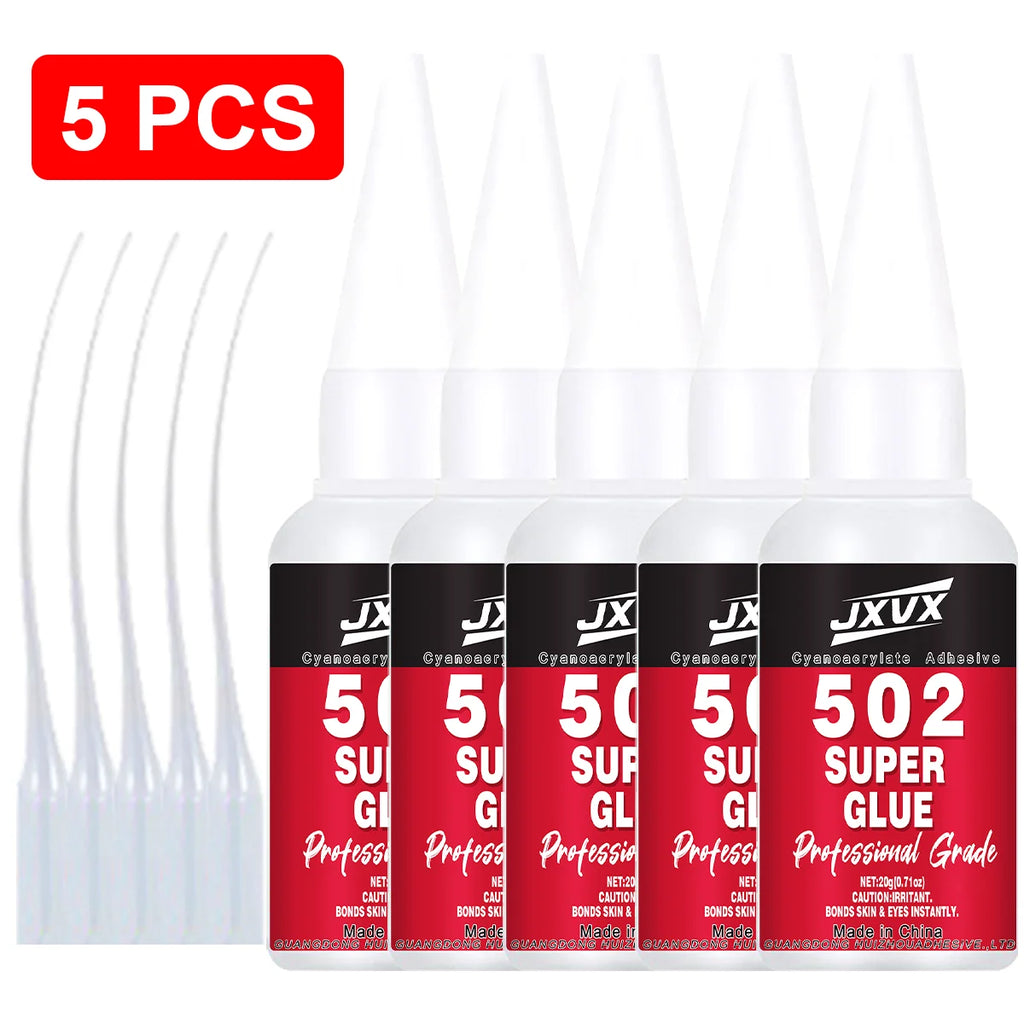 JXVX Super Metal Instant Adhesive 502,Waterproof Cyanoacrylate Glue 20g,5Sec Super Glue Strong Bond For Metal,Jewelry,Glass,Wood