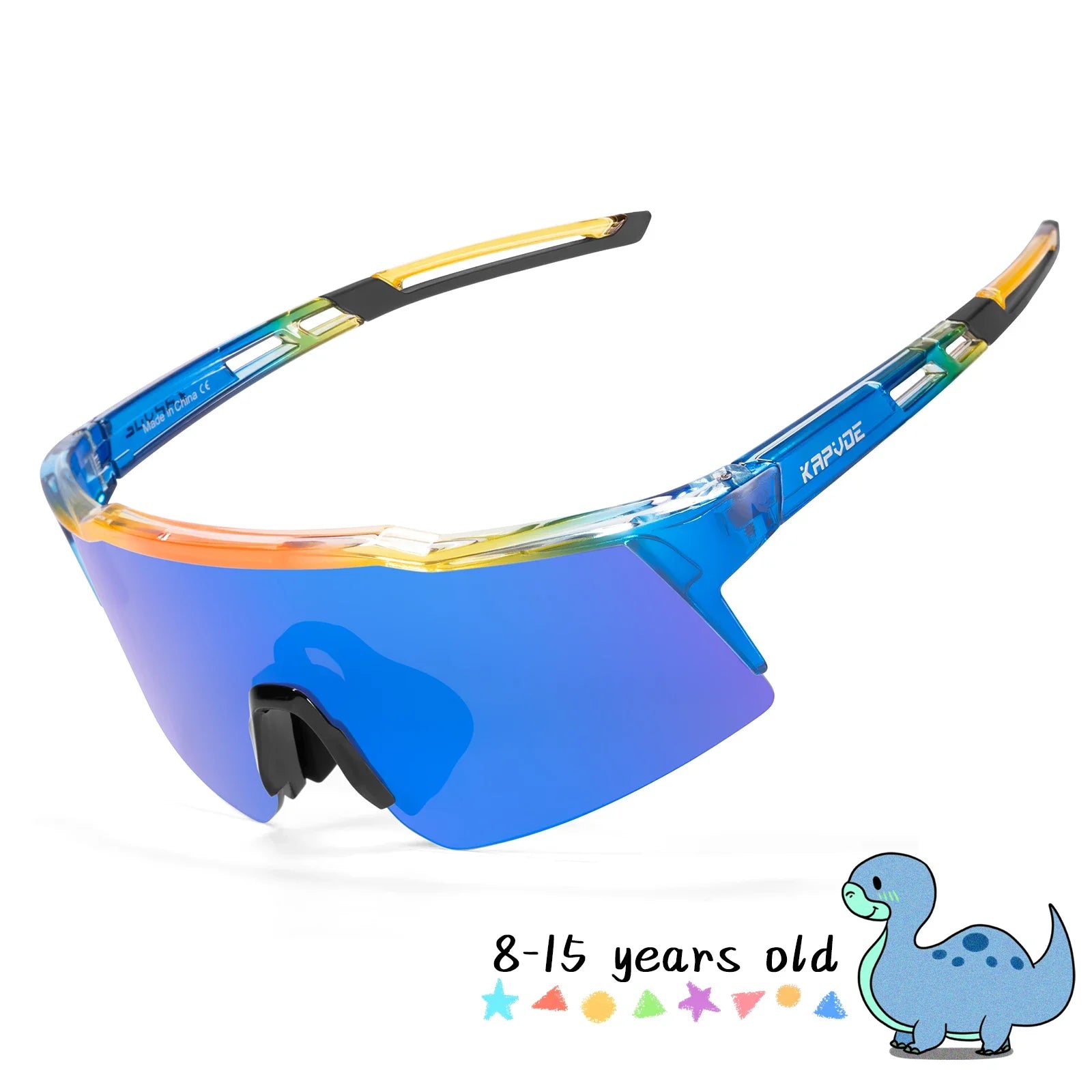 Kapvoe Kids Hiking Eyewear Cycling Sunglasses Aged 8-15 Baseball Running Children Glasses UV400 Sports Riding Bicycle Glasses