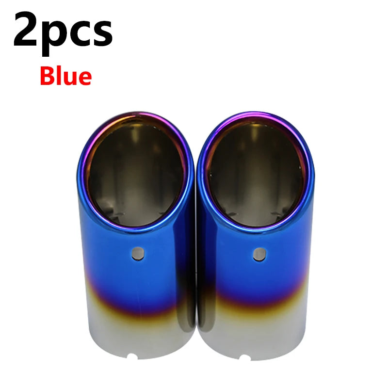 75mm Carbon Car Rear Exhaust Tail Pipe Muffler Throat 3 Colors For BMW 3-serier F30 F31 F32 5-serier F10 F11 F18 520i 523i 525