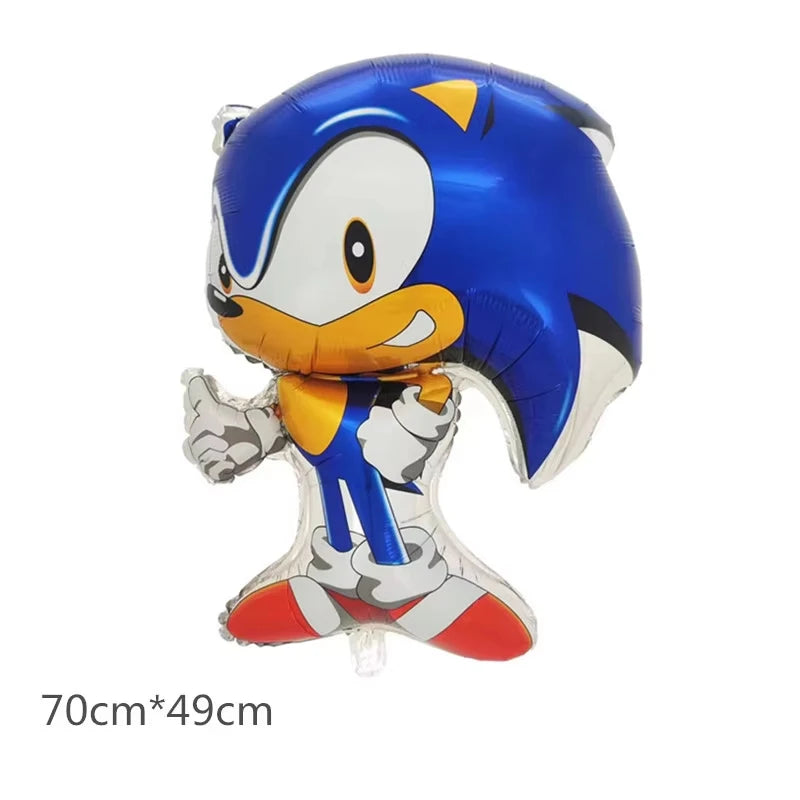 Sonic Birthday Party Supplies Hedgehog Action Figure Disposable Tableware Paper Plates Cup Knife Fork Spoon Baby Bath Toys