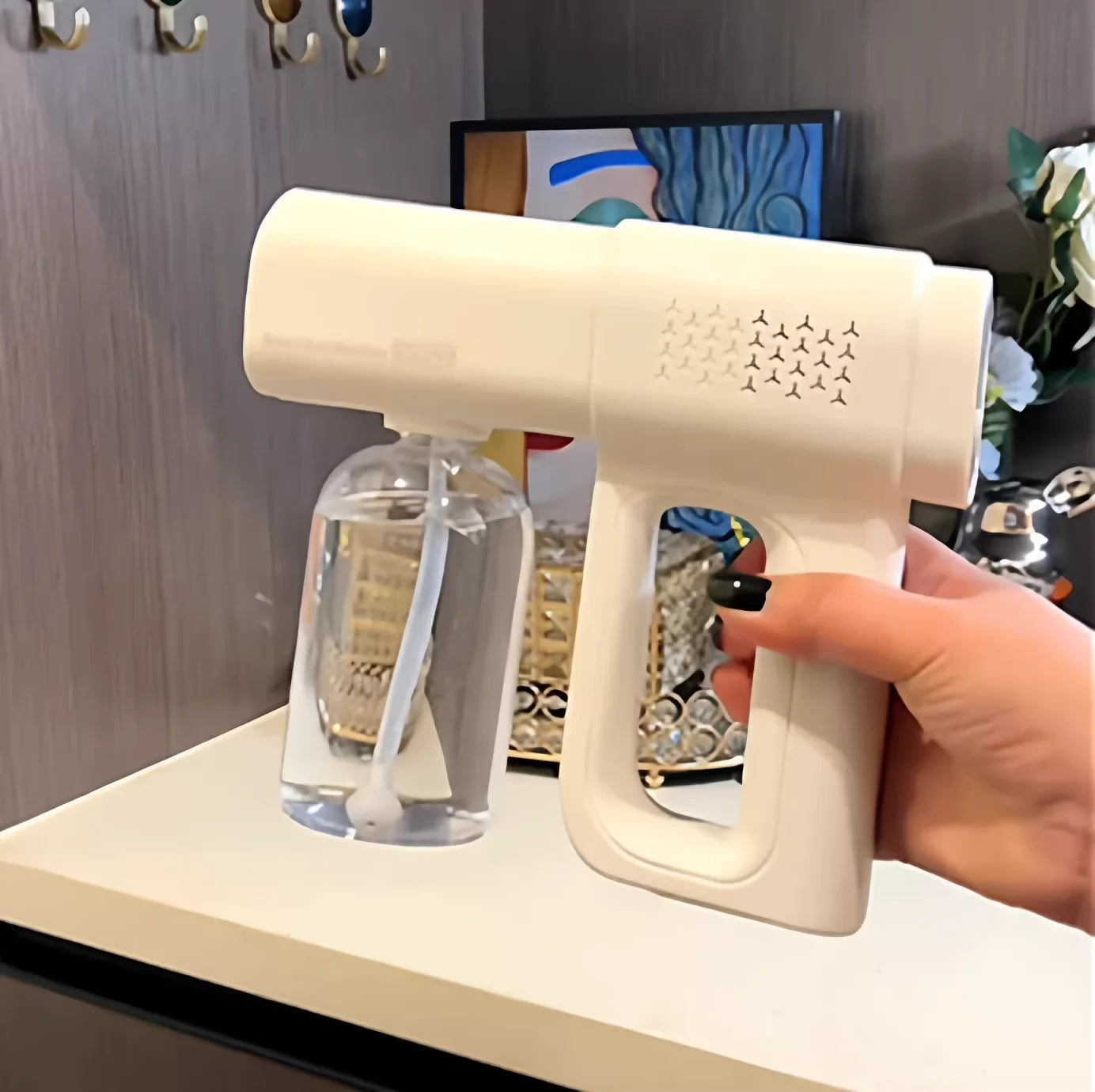 380ml electric nano blue light steam spray gun K5 wireless atomizing sterilizer C-type atomized household handheld sterilizer