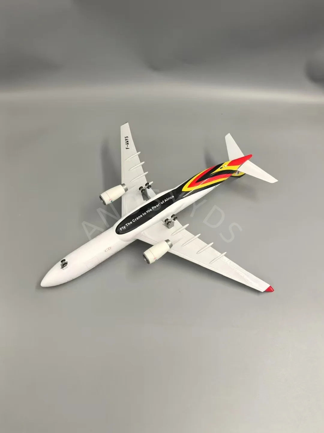 47cm Scale Aircraft A330 Ugandan Airlines Miniature Airplane Diecast Resin With Landing Gear Boys Toys Flight Machine Model Gift