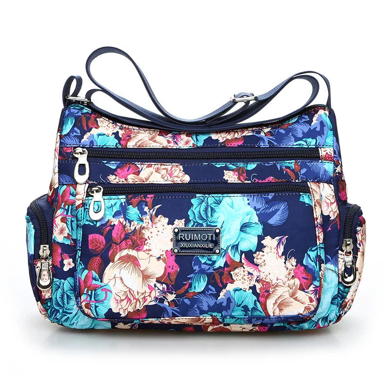 Lightweight Nylon Crossbody Bags for Women Multi-Pattern Shoulder Purses for Daily, Travel Casual Outings with Adjustable Straps