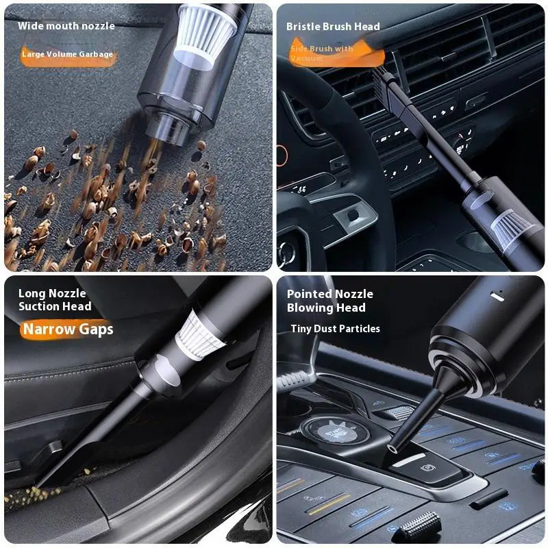 Wireless Dual Purpose Suction And Blowing Vacuum Cleaner Dual Use For Home And Car High Power Powerful Vacuum Cleaner Black