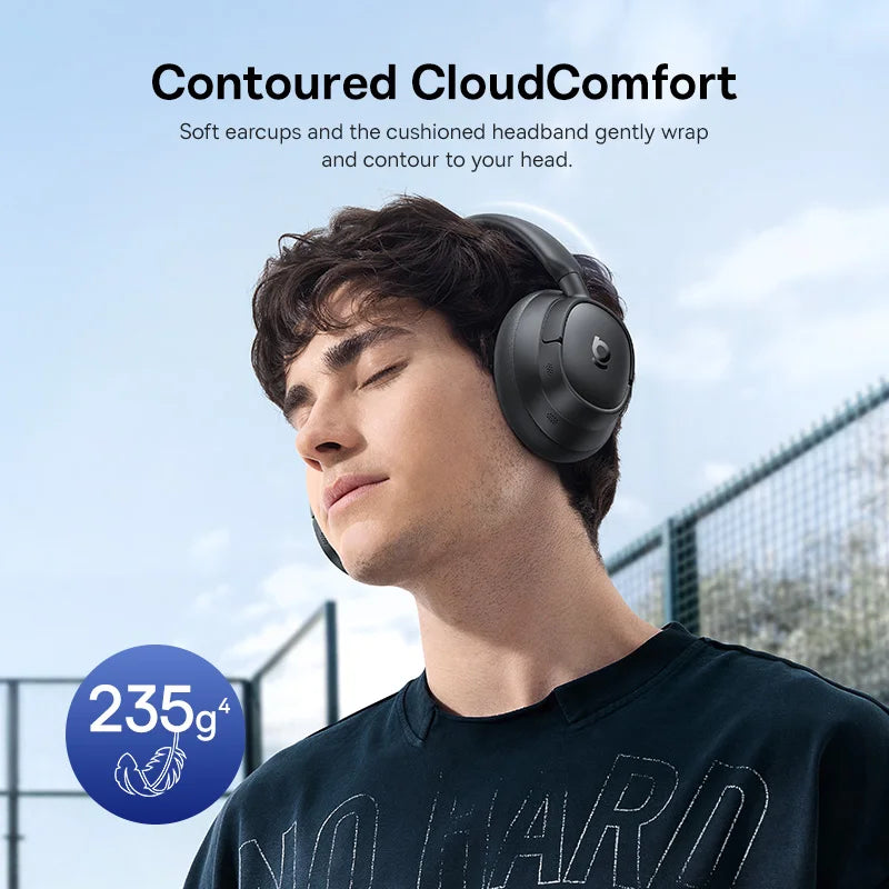 Baseus BH1/EH10 NC ANC Wireless Headphones 45dB Adaptive Hybrid Noise Cancelling Headsets Hi-Res LDAC Headphone Bluetooth 6.0
