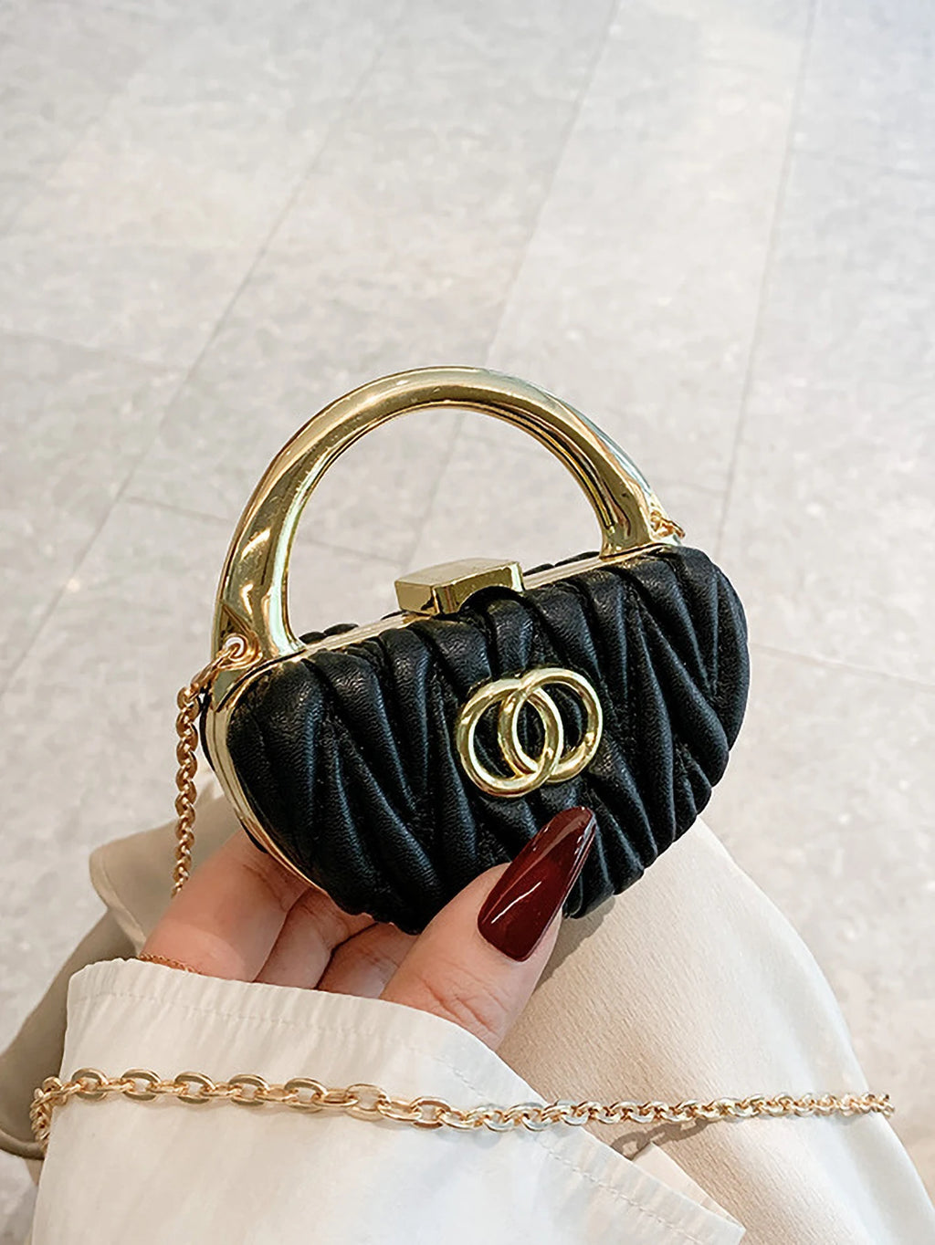Mini Chain Mouth Red Envelope Small Fragrant Wind Diagonal Shoulder Bag