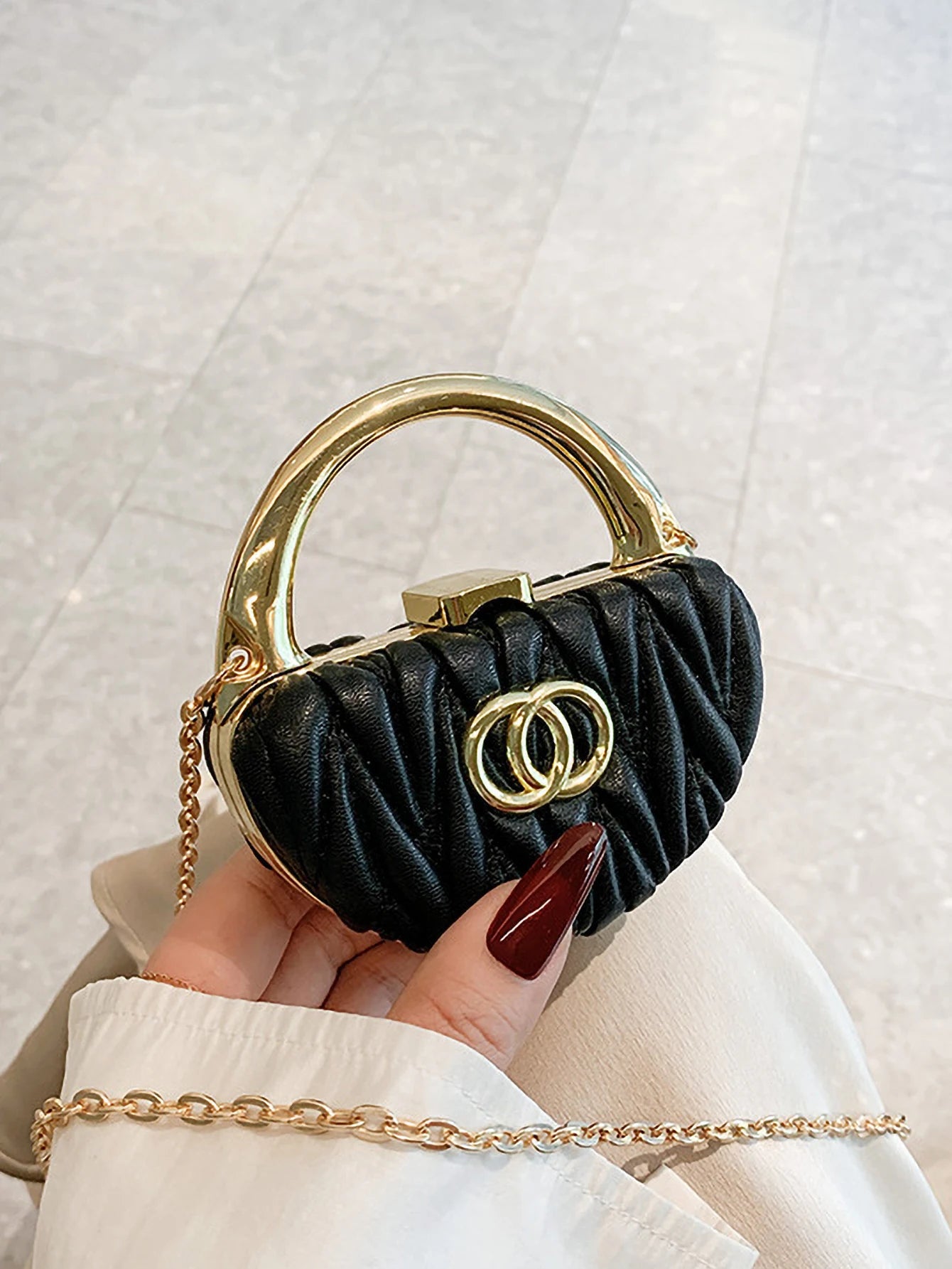 Mini Chain Mouth Red Envelope Small Fragrant Wind Diagonal Shoulder Bag