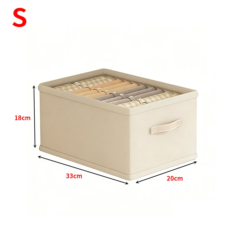 Foldable Trouser Storage Box with PP Board Large Capacity Drawer Clothes Pant Jeans Storage Box Wardrobe Clothes Storage Organiz