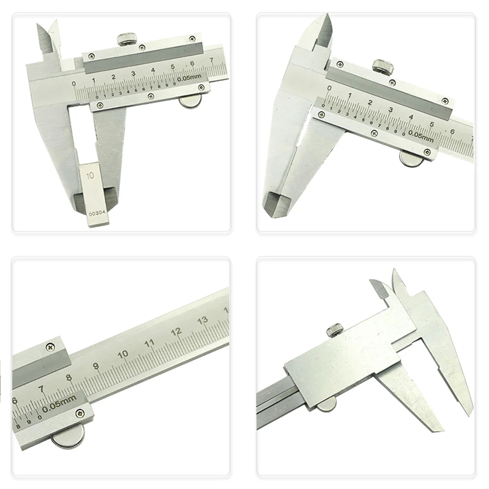 Vernier Caliper 0-250mm 0.05mm Industrial Level Steel Gauge Micrometer Measuring Tools with Box