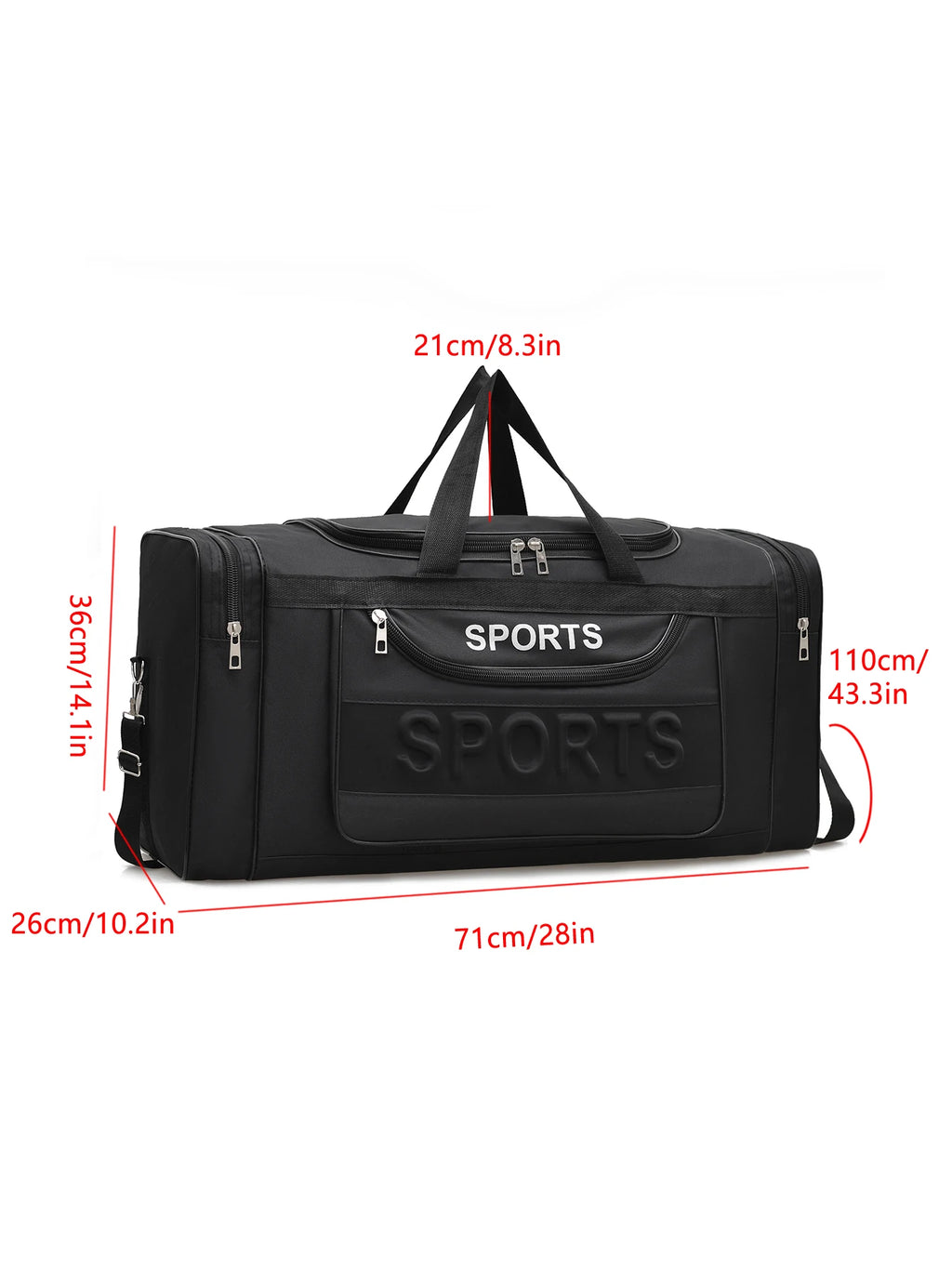 1 Piece Multi-Pocket Crossbody Travel Bag with Extra-Large Capacity Luggage Bag