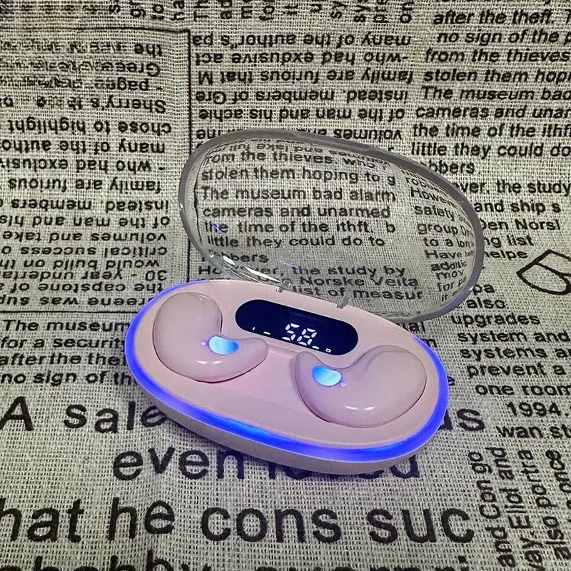 NEW X55 Earphone Stereo Hidden Headsets with Mic HD Call Waterproof Sleeping Earbuds Wireless Mini Headphones TWS Bluetooth