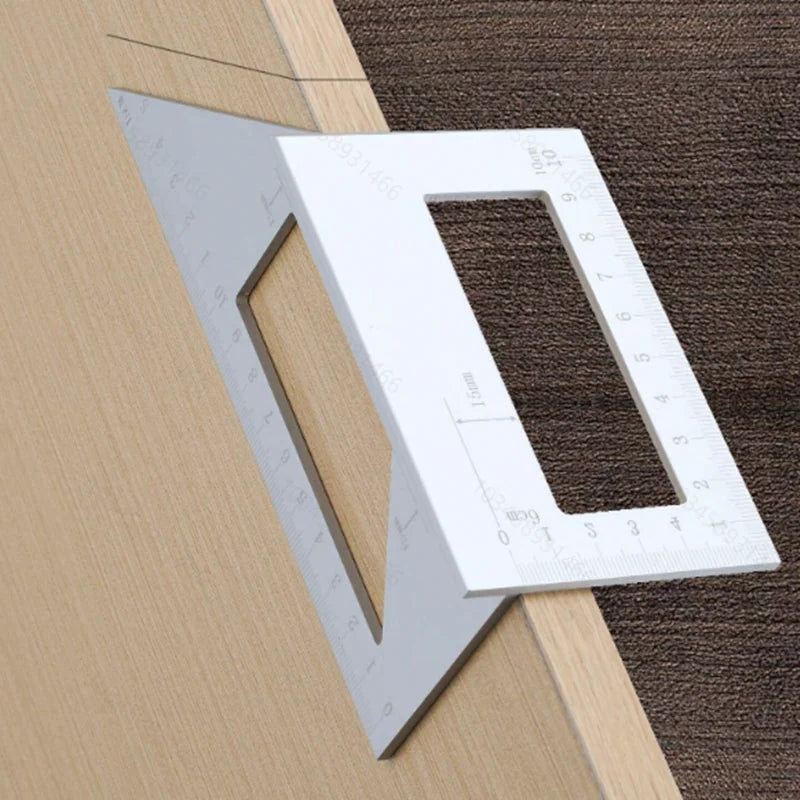 Multi-Functional Woodworking Ruler Measuring Tool for Carpentry 45 90 Degree Angle Combination Ruler T-Shaped