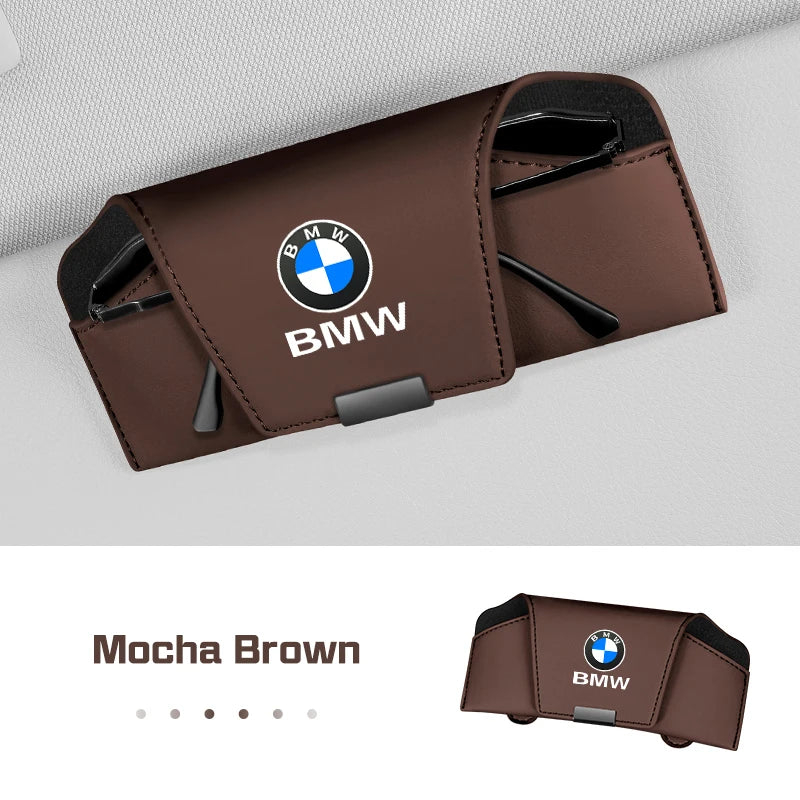 Car Visor Glasses Case Microfiber leather For BMW 1 3 5 7 Series E38 E46 E60 E90 E87 G30 G20 X1X3X5 X6 X7 Sunglasses Storage Box