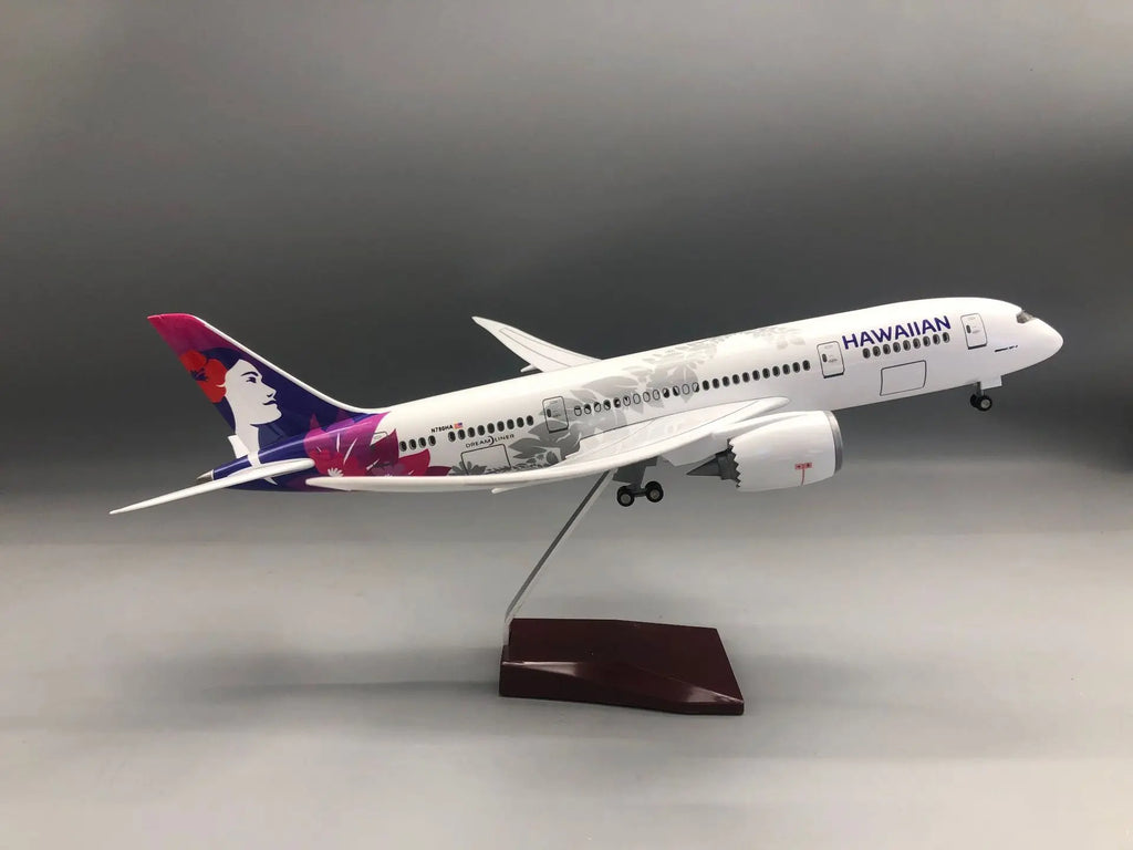 B787 Hawaiian Airlines Model Airplane Children Toys 43cm Boys Toys Collectible Miniatures Realistic Static Model Aircraft