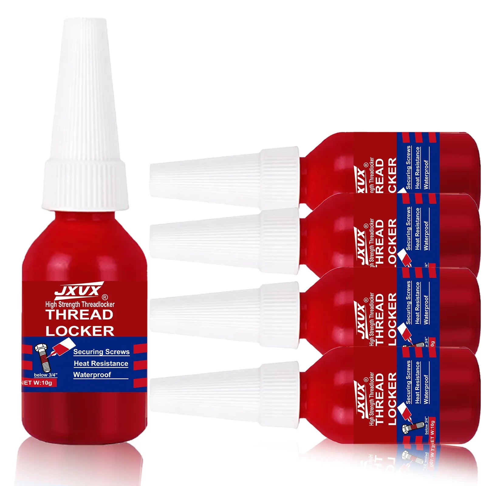 10g Anaerobic Sealing Adhesive - Blue 243 (Medium Strength) Removable Anti-Slip Threadlocker - Red 271 (High Strength) 10 pcs