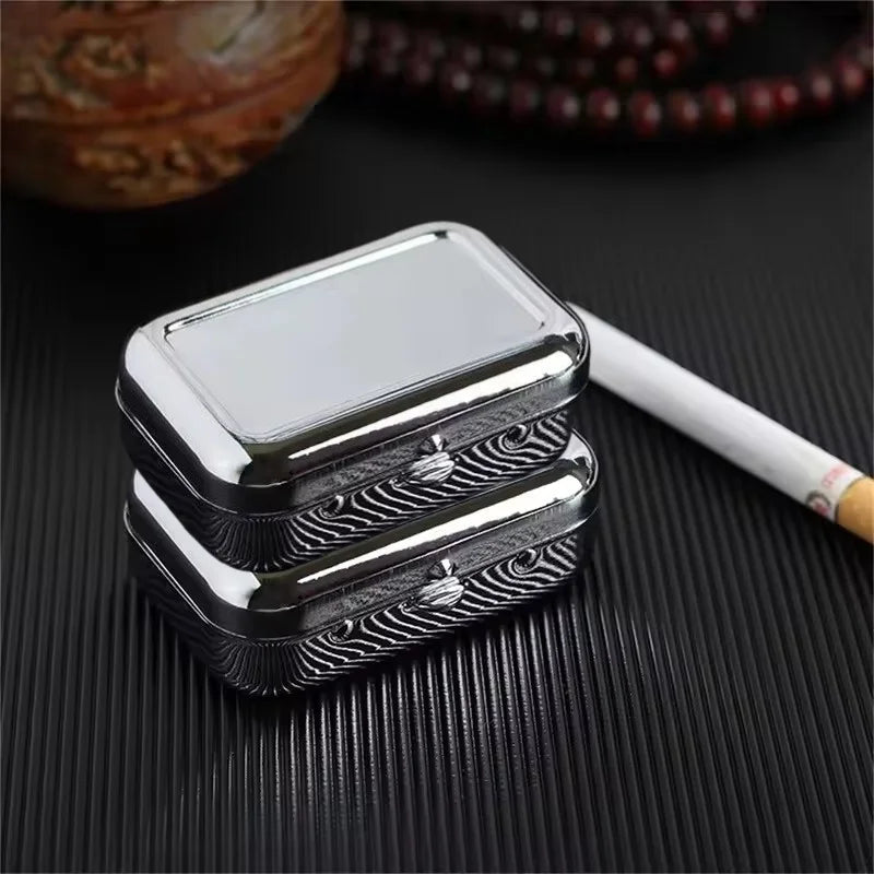 1/2 Pcs Car Portable Mini Metal Ashtray with Lockable Lid Desktop Ashtray Pocket Ashtray Men's Gift