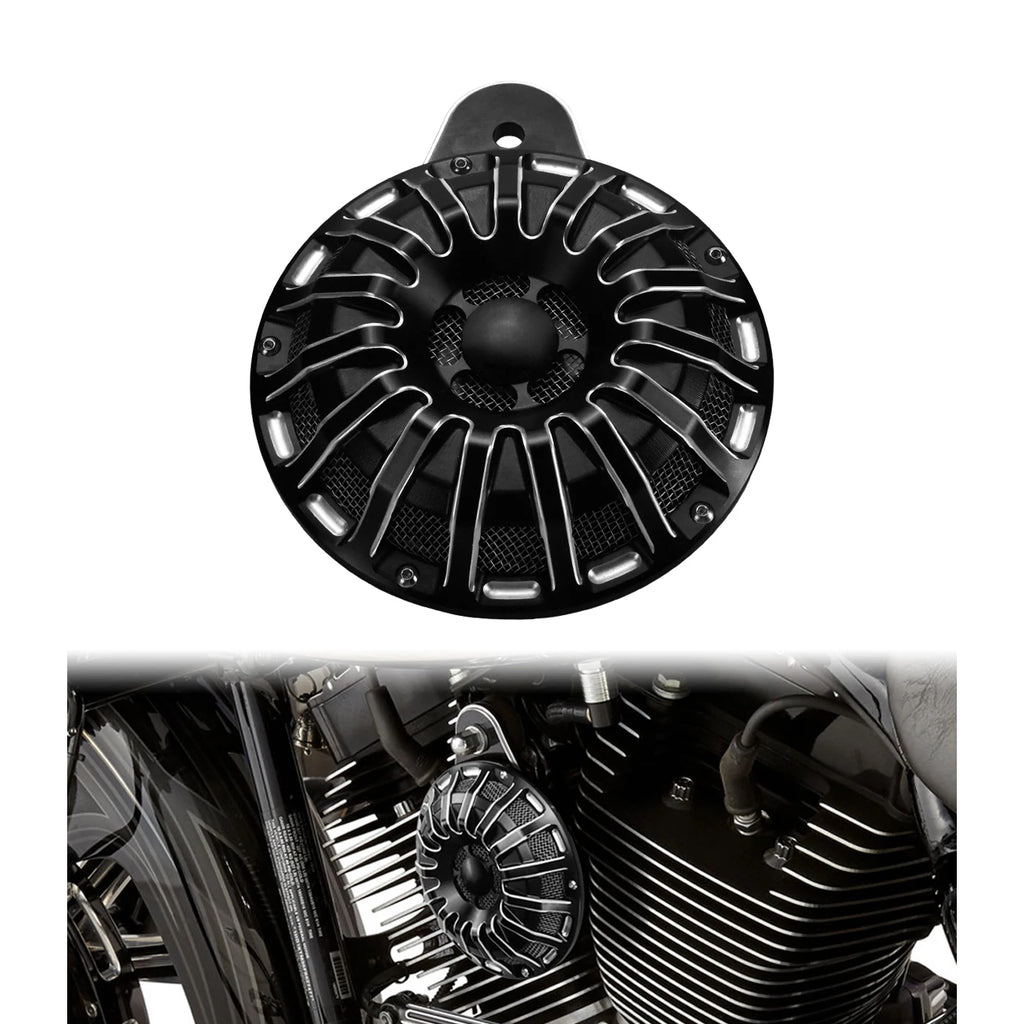 Motorcycle Horn Speaker Cover Black/Chrome Horns Cap For Harley Big Twin 1991-Up Touring Road King Softail Dyna Sportster 07-Up