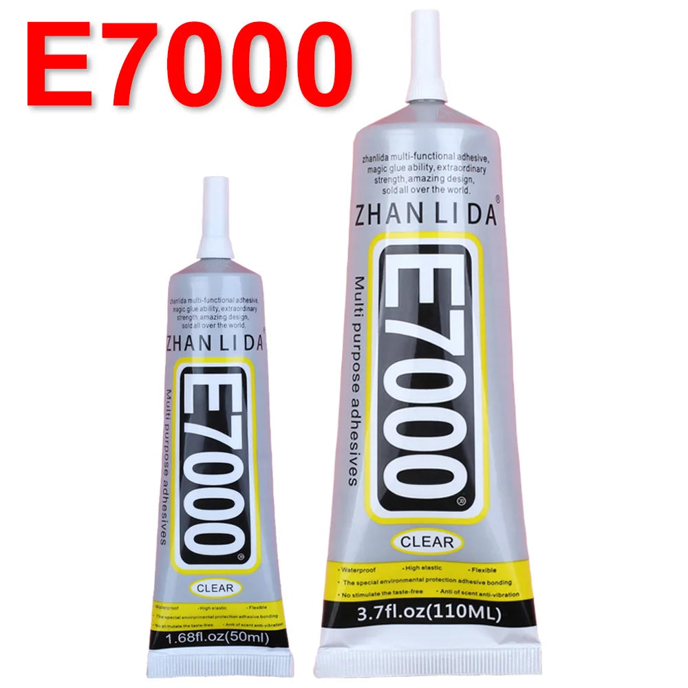 50/110ML E7000 Clear Ziai Fabric Textile Clothes Logo Patch Jewelry DIY Craft Leather Crystal Rhinestone Phone Epoxy Adhesive