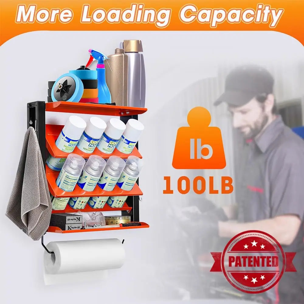 Spray Can Tool organizer Rack 3 Layers Wall Mount Heavy Duty Tool Shelf Spray Bottle Holder Workshop Garage Storage Tool Cabinet