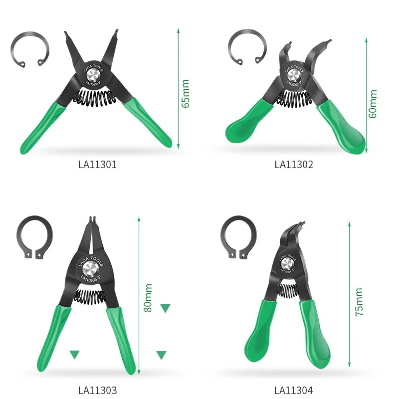 LAOA 3 inch Circlip pliers Mini Right Angled Beak Portable Multifunctional Snap Ring Circlip Pliers Made in Taiwan