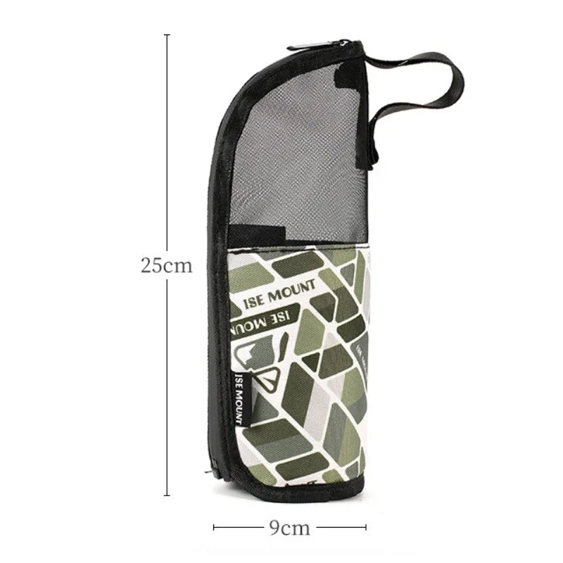 Portable Cutlery Organizer Bag for Camping, Waterproof Outdoor Utensil Pouch with Drain Holes - Kitchen/Cosmetic Storage Bag