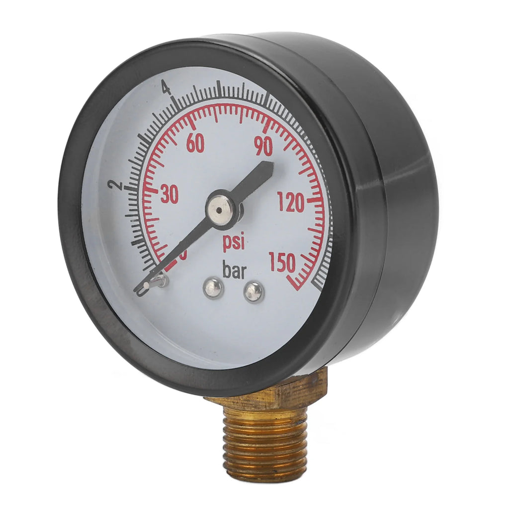 Pressure Gauge Vertical Pressure Meter Liquid Monitoring Measurement 0‑10 Bar 0‑150 Psi G1/4in Connection