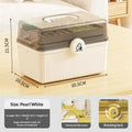 convenient1PC 3 Tier Foldable Medicine Organizer With Multiple Compartments Perfect For Home Daily Medication First Aid Storage