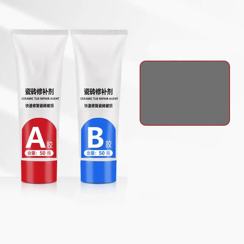 100g Tile Repair Agent AB Adhesive Ceramic Repair Glue Marble Floor Tile Toilet Washbasin Repair Glue Crack Repair Caulk Glue