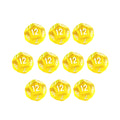 10Pcs 12 Sided Transparent Color Dice Set, Plastic D12 for Role Playing Board Games - Gaming Accessories
