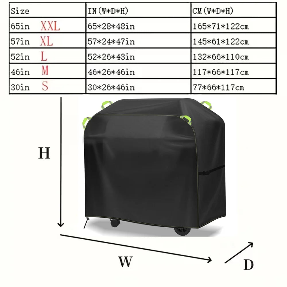 Outdoor Barbecue Rain Cover Dustproof Sunproof Waterproof Garden BBQ Cover Protective Shelter for Picnics And Camping