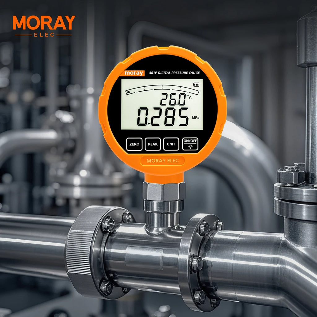 ME461P High Precision LCD Display Oil Fuel Air Water Electronic Vacuum Meter Manometer Digital Pressure Gauges
