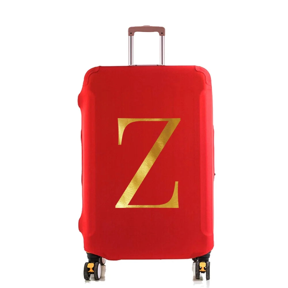 Luggage Cover Protector Elastic Fashion Suitcase Dust Cover Fit 18-28 Inch Trolley Baggage Letter Name Print Travel Accessories